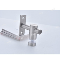 304 316 support de main courante en verre inoxydable monté réglable main courante d'escalier pince de support en verre sans cadre 17mm