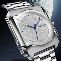 2024 Meilleure vente montre personnalisée de luxe en acier inoxydable 316L japon mouvement à Quartz chronographe lune phasé 3ATM résistant à l'eau