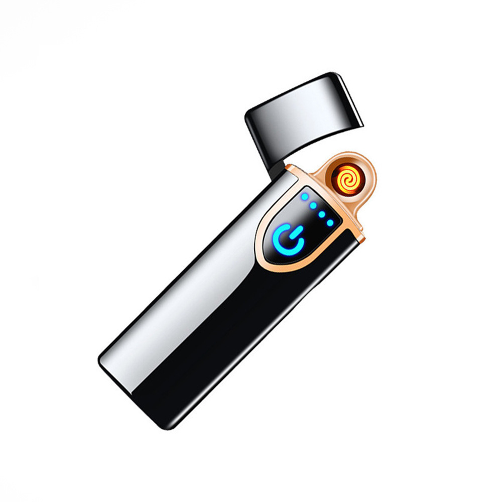 Новейшая электрическая перезаряжаемая USB металлическая зажигалка, умная для курильщиков сигарет
