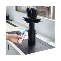 Support de caméra motorisé escamotable JGST à hauteur réglable, design dissimulé sous le bureau avec câblage interne pour les conférences