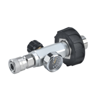 Huben Power - Raccord DIN personnalisable en acier inoxydable pour accessoires de plongée sous-marine, pistolet à air comprimé PCP, airsoft, rechargement de gaz à distance