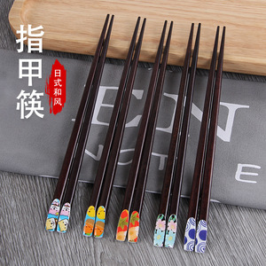 Palillos de madera puntiagudos de estilo japonés, palillos de madera creativos, palillos personalizados con forma de uña, para uso en hoteles y en el hogar. - Product Image 1