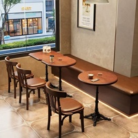 Tables et chaises de restaurant rétro américaines, table à manger, chaise de salle à manger, ensemble de restaurant, mobilier de restaurant, bancs de restaurant