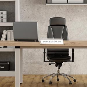 Targhetta con blocco in acrilico trasparente porta targhetta con nome da scrivania su entrambi i lati supporto per cartello da scrivania aziendale, fai da te il tuo nome personalizzato per la scrivania - Product Image 5