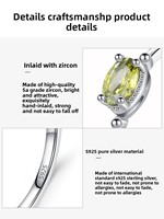 Prix usine vert pierre Zircon bague pour femmes en argent Sterling 925 bijoux bague bijoux fins