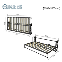 Kit de quincaillerie pour lit double queen size pliant directement à l'aide d'une armoire en bois non assortie