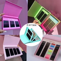 Extensions de cils coréennes de haute qualité, plateaux d'extensions de cils individuels en soie, personnalisation gratuite disponible
