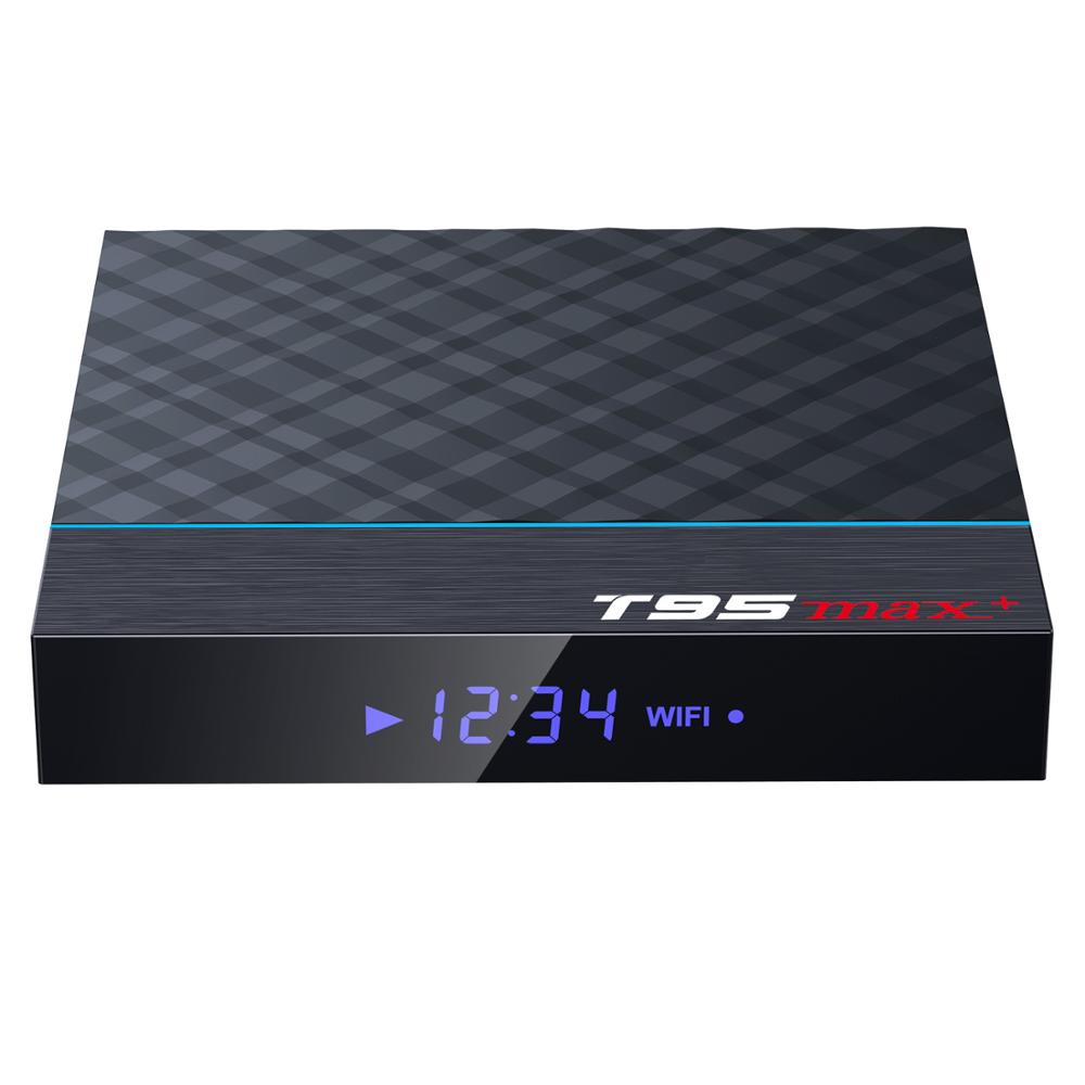 Câble tv T95 Max + Amlogic S905X3, 4 go + 32 go, 2.4/5.8 ghz, décodeur connecté, double bande, avec wifi, internet, android 9.0, usine