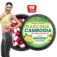 Gélules amincissantes rapides OEM en gros, extrait de peau de Garcinia Cambogia Halal 1500mg HCA, coupe-faim pour la perte de poids