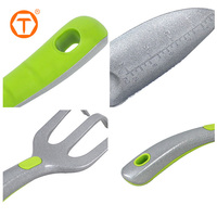 Ensemble d'outils de jardinage ergonomiques à poignée confortable, en aluminium, robustes et légers, pour la plantation