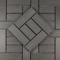 Dalles de terrasse WPC à faible entretien, antidérapantes, faciles à poser, pour balcon, villa, extérieur, aspect bois, DIY
