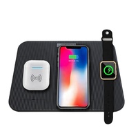 Support de charge 3-en-1 Dock 10W Chargeur sans fil pour iPhone XS/XS Max/XR/X/8/8 Plus Compatible avec les écouteurs