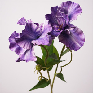 Y138 <span class=keywords><strong>Iris</strong></span> violet réaliste de haute qualité, idéal pour la décoration paysagère, fleurs artificielles, ameublement doux, arrangements floraux - Product Image 4