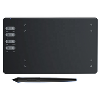 Tablette de dessin avec interface USB - Style minimaliste noir, durable, lisse, résolution du stylet 5080 LPI, 16384 niveaux de pression, modèle P5 pour