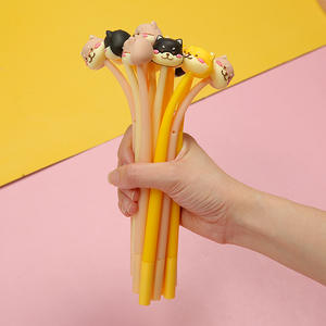 2024 Offre Spéciale 0.5mm mignon bébé <span class=keywords><strong>Shiba</strong></span> chien secouant amovible Paps vert PVC Gel stylo neutre stylo roller stylo - Product Image 3