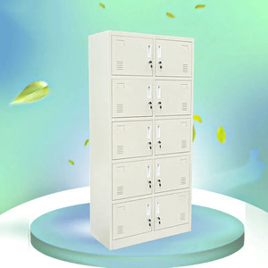 Gabinete de almacenamiento de metal grande vertical con 10 puertas, gabinete de almacenamiento de acero pequeño con cerradura - Product Image 4