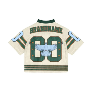 Camiseta de malla holgada de talla grande, corta, de verano, 180g, jersey, hombros caídos, transpirable, ligera, de secado rápido, con logotipo personalizado, OEM - Product Image 6