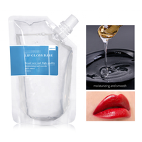 Base de gloss à lèvres végétalienne en gros, pailletée, cosmétique, maquillage nude, mat, transparente, pour DIY