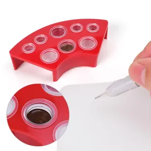 Supporto per 8 tazze di inchiostro per tatuaggi, accessori per il trucco, colore casuale, forniture per tatuaggi, strumento per tatuaggi, contenitore per pigmenti - Product Image 1