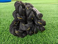 Corde de combat noire 15m pour système de poulie, accessoires de machine de musculation, fonction antidérapante, matériau polyester, portable et écologique