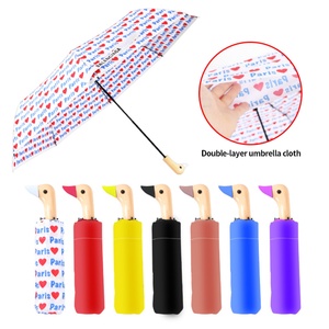 Wholesale 19 Inch Iron <b>Frame</b> Sunshade Umbrella Bird Handle Design Custom Pattern Print Portable Women Compact 2 Fold Umbrella - Product Image 2
