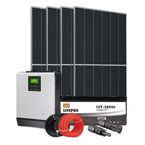 Bomba de água solar para sistema doméstico, sistema de armazenamento de energia solar, bateria de 51.2v, 10Kw, sistema de energia solar, para agricultura