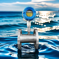 China KFMH 0.5% 1.0% Fluido de baja viscosidad Abrazadera DN15 24VDC Medidor de flujo de turbina de aceite líquido de agua