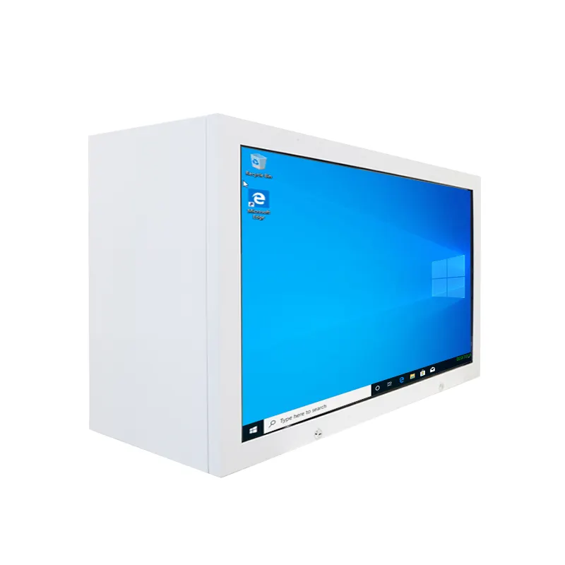 New Design Stand Touch Screen 49inch Showcase Transparent LCD Display Box with Windows or Android System