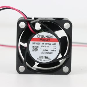 Ventilateur axial de refroidissement pour armoire et onduleur SUNON MF40201VX-1000C-A99 40x40x20mm 12VDC 0.076A 1.06W 8600RPM 11.0CFM - Product Image 1