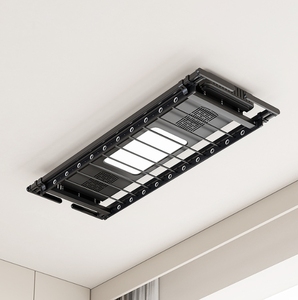 Estante de secado de ropa inteligente para balcón, uso doméstico, diseño elegante, ajuste automático de altura, estante de secado de aire - Product Image 6