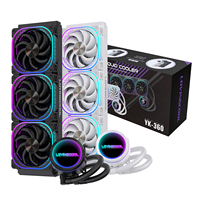 Refroidisseur de processeur à eau LOVINGCOOL AIO, conception liquide à couches infinies, roulement fluide Abyss, prise en charge LED ARGB, rotation sans pilote