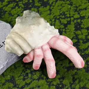 할로윈 손가락 기생 게 조각 달팽이 손 수지 장식 정원 액세서리 장식 달팽이 장난감