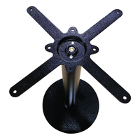 Base de table ronde à support croisé supérieur en fonte abordable pour l'extérieur