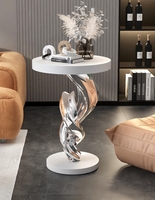 Grande table basse multifonctionnelle moderne en résine écologique pour décoration de sol, à placer près du canapé ou du téléviseur