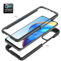 Étui de protection intégral transparent à double couche Sundo pour Xiaomi 10T Pro TPU+PC Antichoc Antidérapant Housse de téléphone portable
