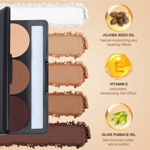 Produits à prix réduit Ochain Nouveaux 3 coloris Cosmétiques naturels Palette <span class=keywords><strong>de</strong></span> contour Maquillage minéral <span class=keywords><strong>Bronzer</strong></span> Poudre pressée Marque privée - Product Image 3