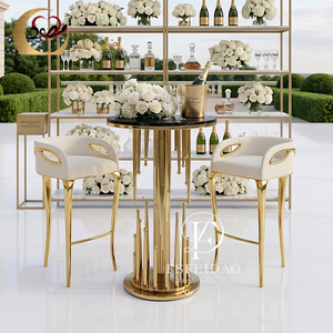 โต๊ะและเก้าอี้สแตนเลสทรงสูงสำหรับงานจัดเลี้ยงงานแต่งงาน - Product Image 5