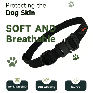 Muker Luxury Embossed PVC Tactical <b>Dog</b> <b>Collar</b> With Quick Release Alloy Snake Buckle for <b>Large</b> and Medium <b>Dogs</b> Training Hunting - Product Image 5