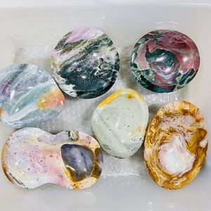 Cuenco de Cristal de Jaspe Oceánico Natural Colorido, Cuenco de Piedras Preciosas Hecho a Mano para Decoración del Hogar, Sanación Espiritual, Precio de Fábrica al por Mayor - Product Image 4