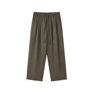 Otoño nuevo para marca Tide Pantalones rectos de <span class=keywords><strong>lino</strong></span> informales para hombres pantalones cómodos de <span class=keywords><strong>Color</strong></span> sólido sueltos otoño nuevo para hombres - Product Image 5