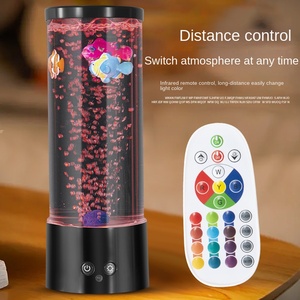 Lámpara personalizada de medusas, tubo de burbujas, <span class=keywords><strong>control</strong></span> remoto, iluminación sensorial para acuario, lámpara <span class=keywords><strong>LED</strong></span> de lava de peces de burbujas para niños - Product Image 2