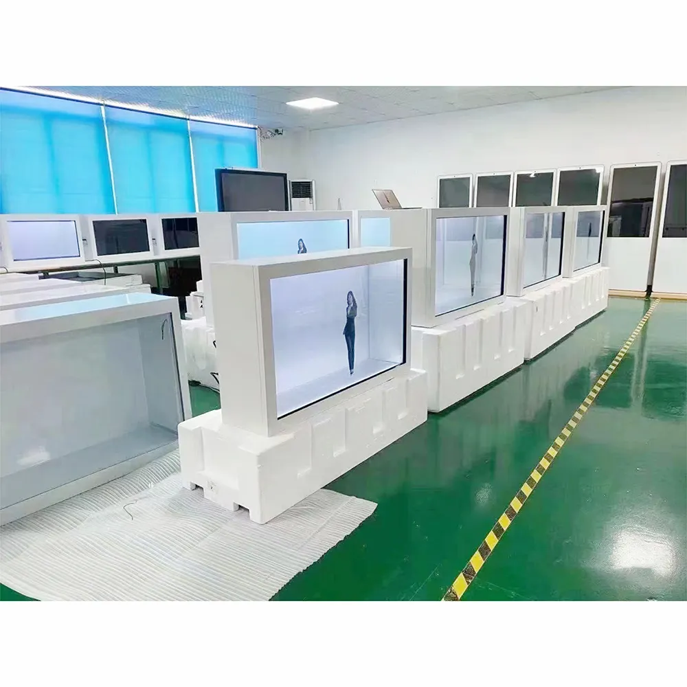 Tùy chỉnh LCD trong suốt hiển thị tủ 3D HD hiển thị kỹ thuật số Tương Tác Lập thể chiếu tủ trưng bày