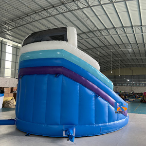 Toboggan aquatique gonflable pour enfants avec des animaux amusants, châteaux gonflables de dessin animé, toboggan aquatique gonflable pour les fêtes d'enfants - Product Image 5