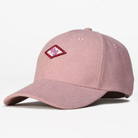 Gorras de Béisbol para Hombre, Tela de Pana, Logotipo Bordado en 3D, Ajustables, 6 Paneles, Cierre a Presión