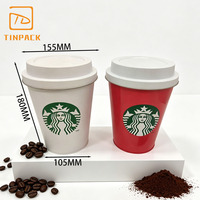 Lata de Metal con Forma de Taza de Café, Personalizada con Logotipo, Precio al por Mayor, para Almacenamiento de Café y Té, Envase para Regalo