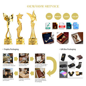 Groothandel op maat gemaakte voetbal grote trofee laser gegraveerde bal trofee awards metalen beker aangepaste wereld voetbal trofeeën - Product Image 3