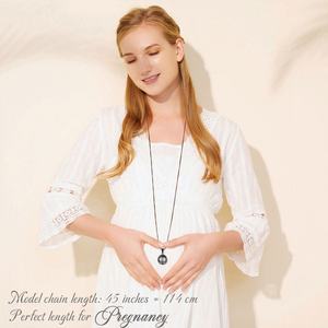 Collar con colgante <span class=keywords><strong>de</strong></span> Ángel negro para mujer, collar con colgante <span class=keywords><strong>de</strong></span> ansiedad para aliviar la ansiedad, Harmony, Bola mexicana - Product Image 3