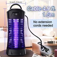 Bug Zapper pour usage intérieur-Lampe anti-moustiques avec coque extérieure en plastique ABS, anti-moustiques, anti-moustiques, anti-insectes volants
