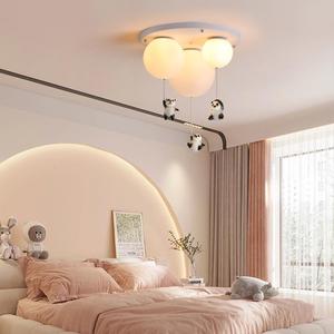 Modern Minimalist Panda Balloon Pendant <b>Light</b> Creative Children's Room Cartoon Ceiling <b>Light</b> for Hallway/Entrance Lighting - Product Image 4