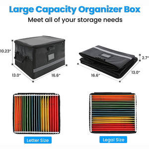 Không thấm nước di động nhà văn phòng thư pháp lý thư mục nộp hồ sơ lưu trữ pin chống trộm khóa tài liệu túi an toàn hộp chống cháy - Product Image 6